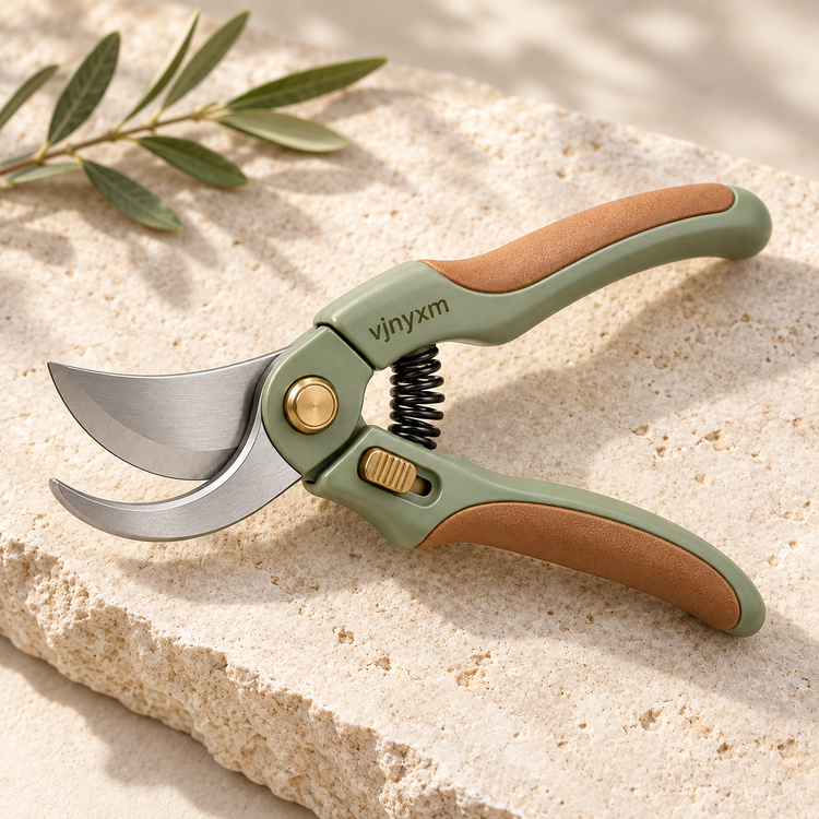 Fern Bypass Garden Pruning Shears — refined detail view