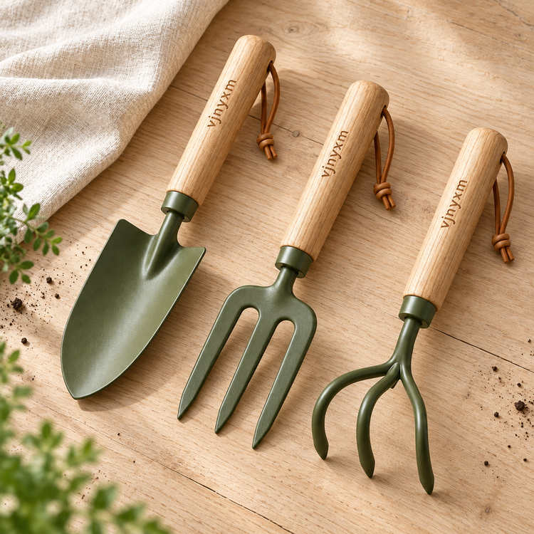 Grove Three-Piece Garden Hand Tool Set — refined detail view