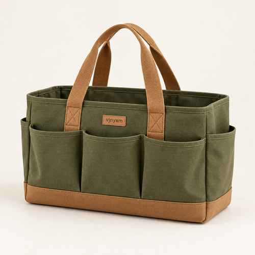 Field Open-Top Garden Tool Tote — studio product view