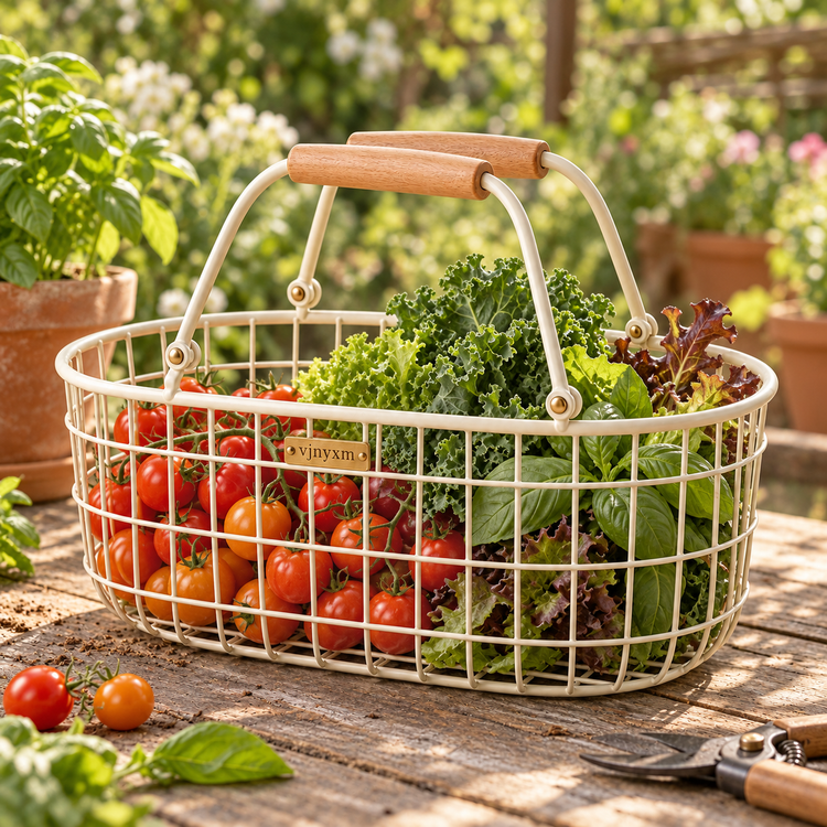 Orchard Wire Garden Harvest Basket — garden lifestyle