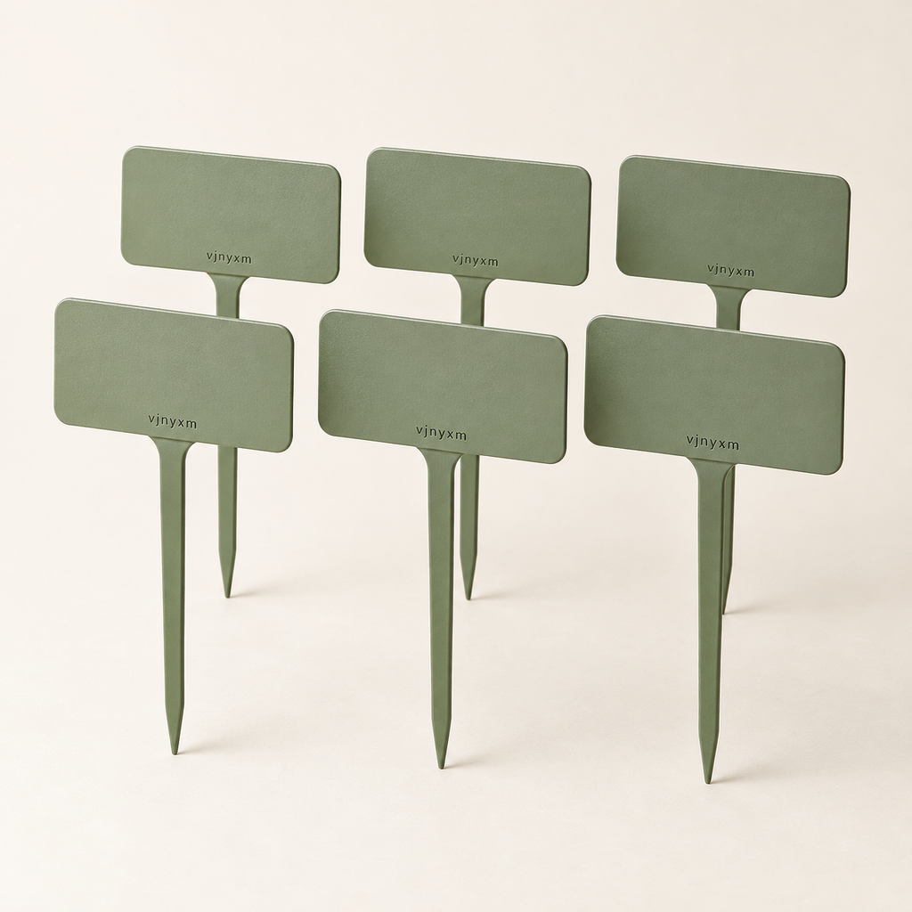Sage Six-Piece Reusable Plant Label Set — studio product view