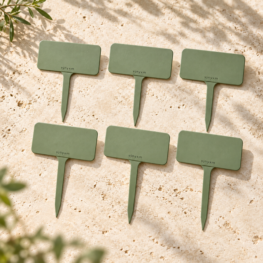 Sage Six-Piece Reusable Plant Label Set — refined detail view
