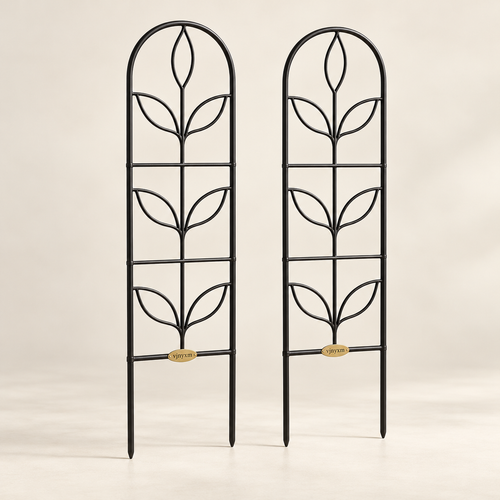 Ivy Arched Indoor & Patio Pot Trellis Pair — studio product view