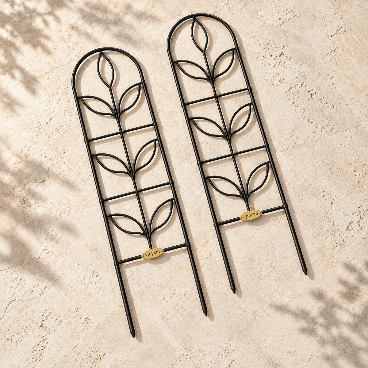 Ivy Arched Indoor & Patio Pot Trellis Pair — refined detail view